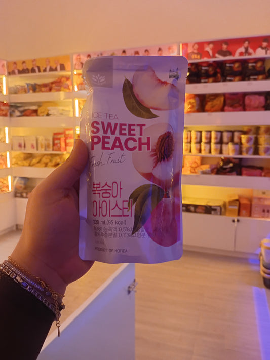 Ice tea sweet peach fresh fruit